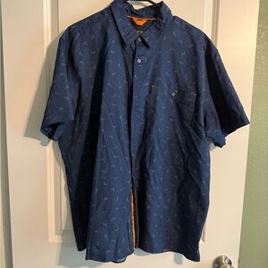 Orvis Blue Casual Button Down Shirt